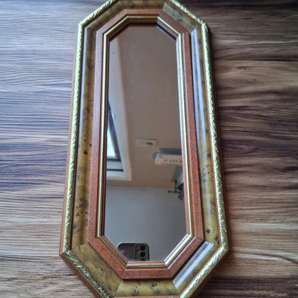 Elegant Gold and Brown Wall Mirror